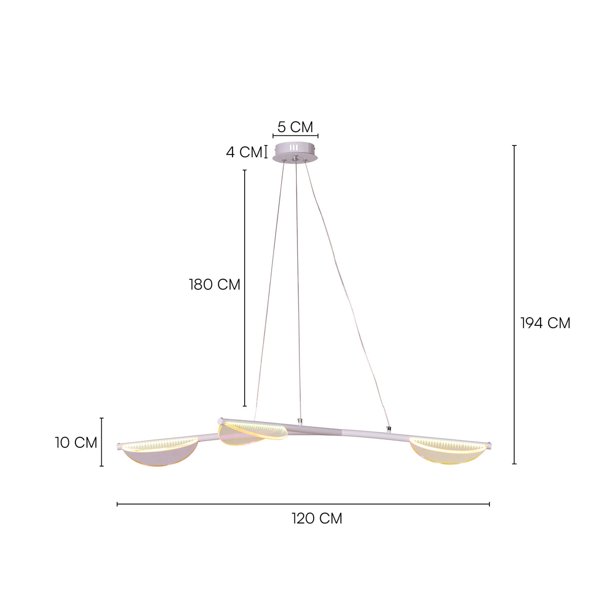Out Of Reach (White, Dimmable LED with Remote Control) Chandelier