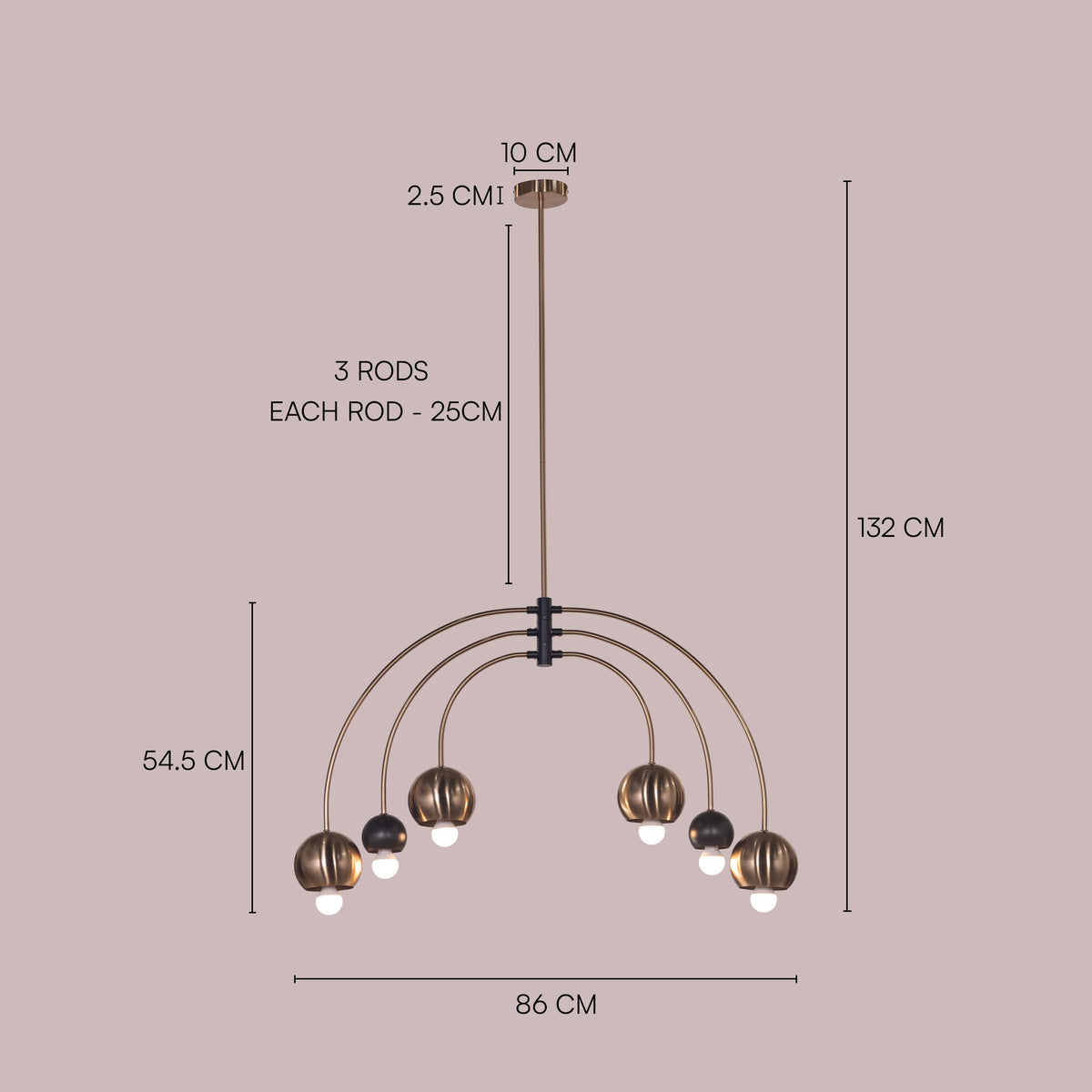 If I Could I Would (Black, Gold) Chandelier
