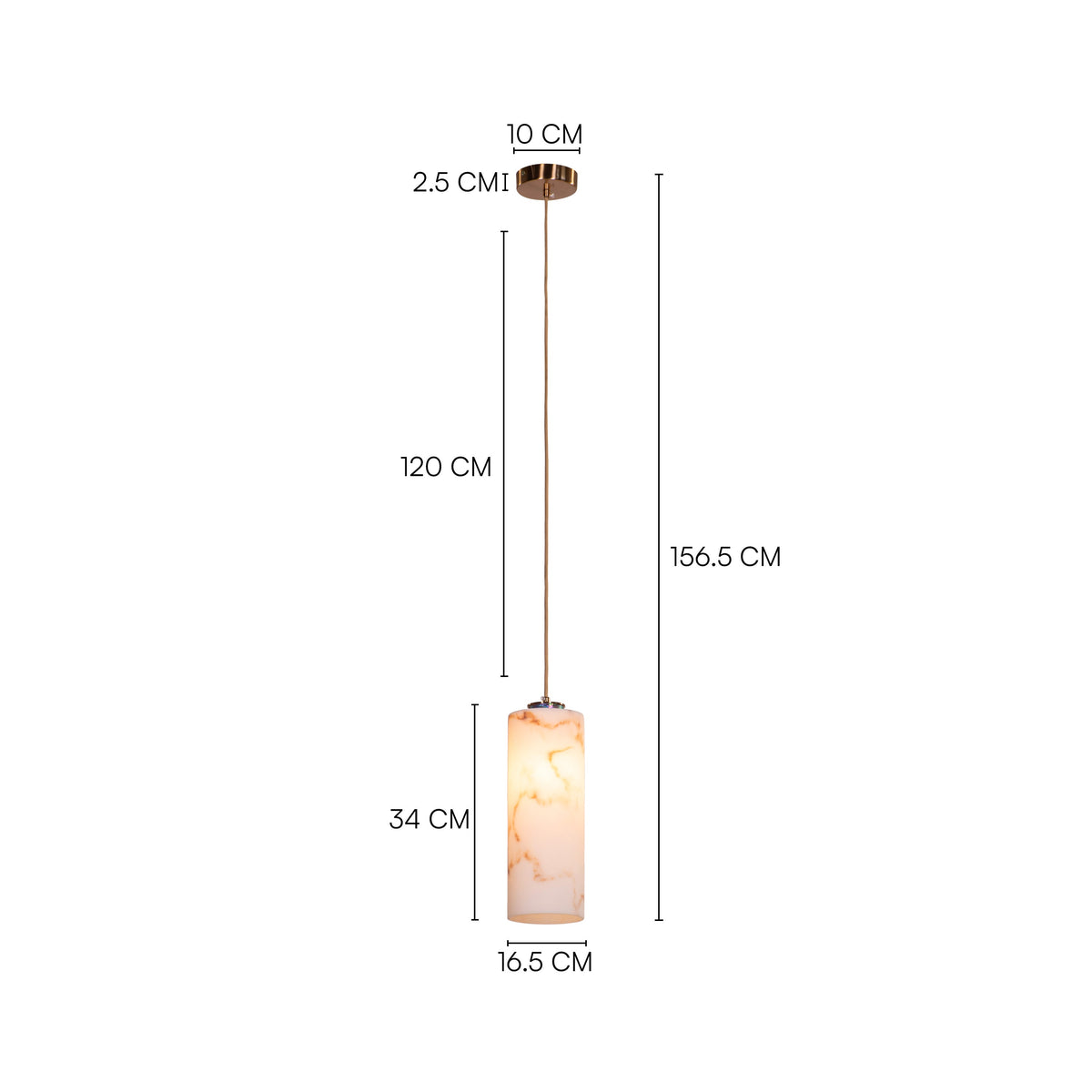 Ever Ours (Gold, White) Imitation Stones Pendant Light