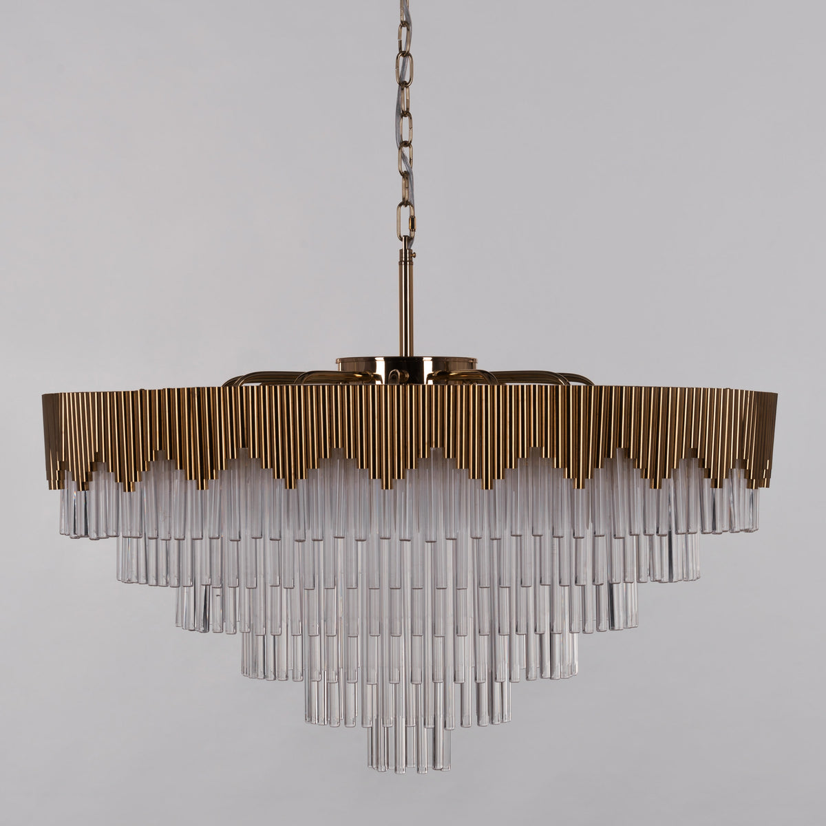 Diamonds Are Forever (Large, Matte Gold) Crystal Chandelier