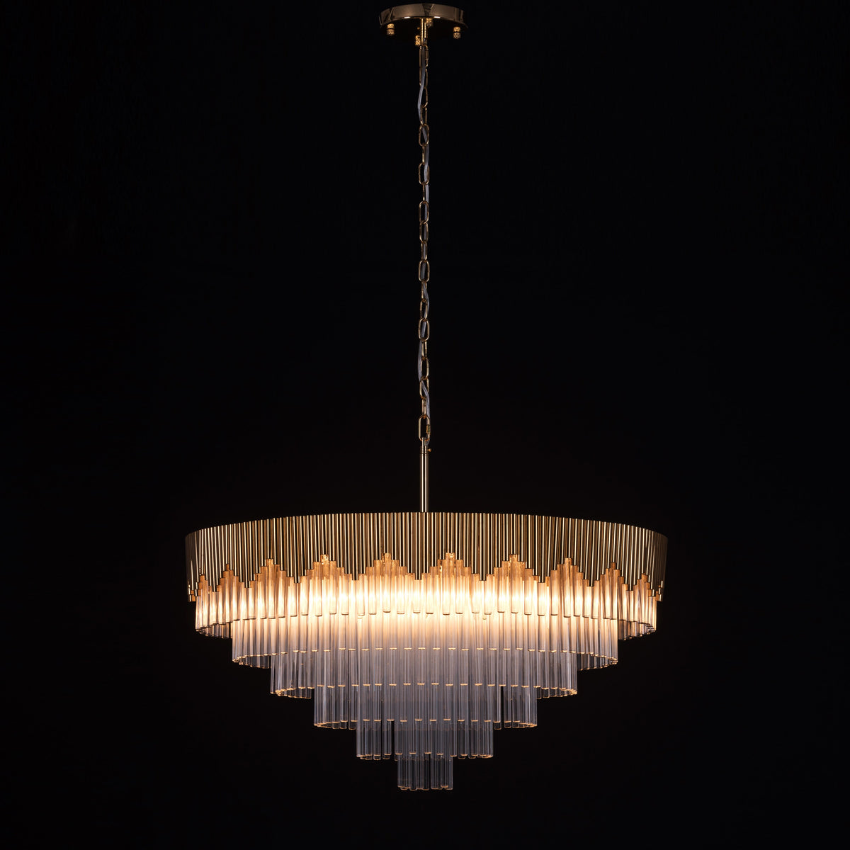 Diamonds Are Forever (Large, Matte Gold) Crystal Chandelier