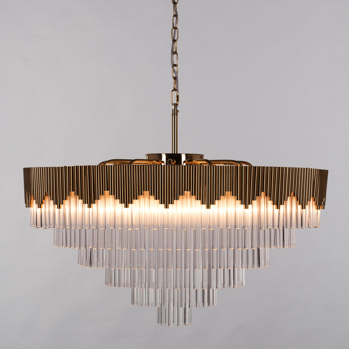 Diamonds Are Forever (Large, Matte Gold) Crystal Chandelier