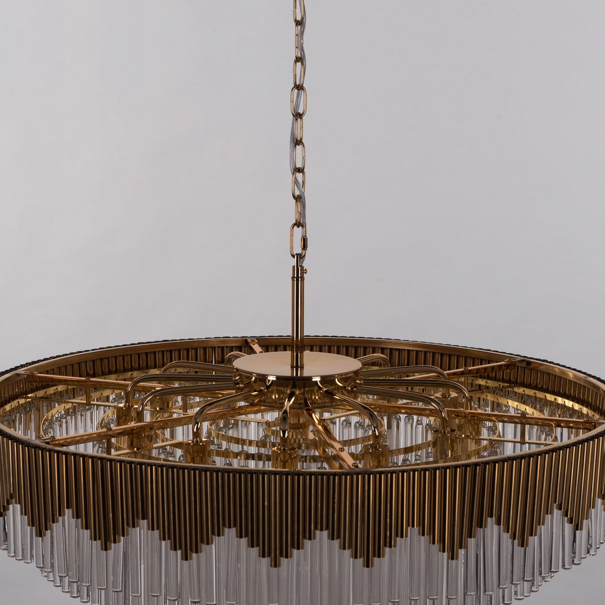 Diamonds Are Forever (Large, Matte Gold) Crystal Chandelier