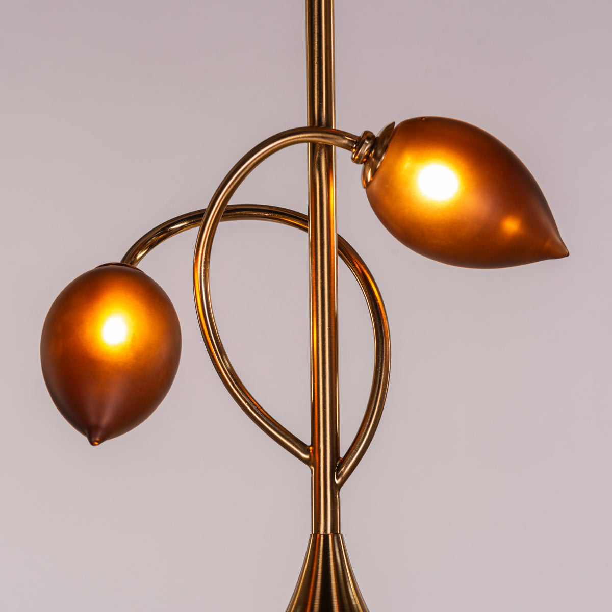 Midori Blossom (Gold, Green & Amber) Tinted Glass Pendant Light