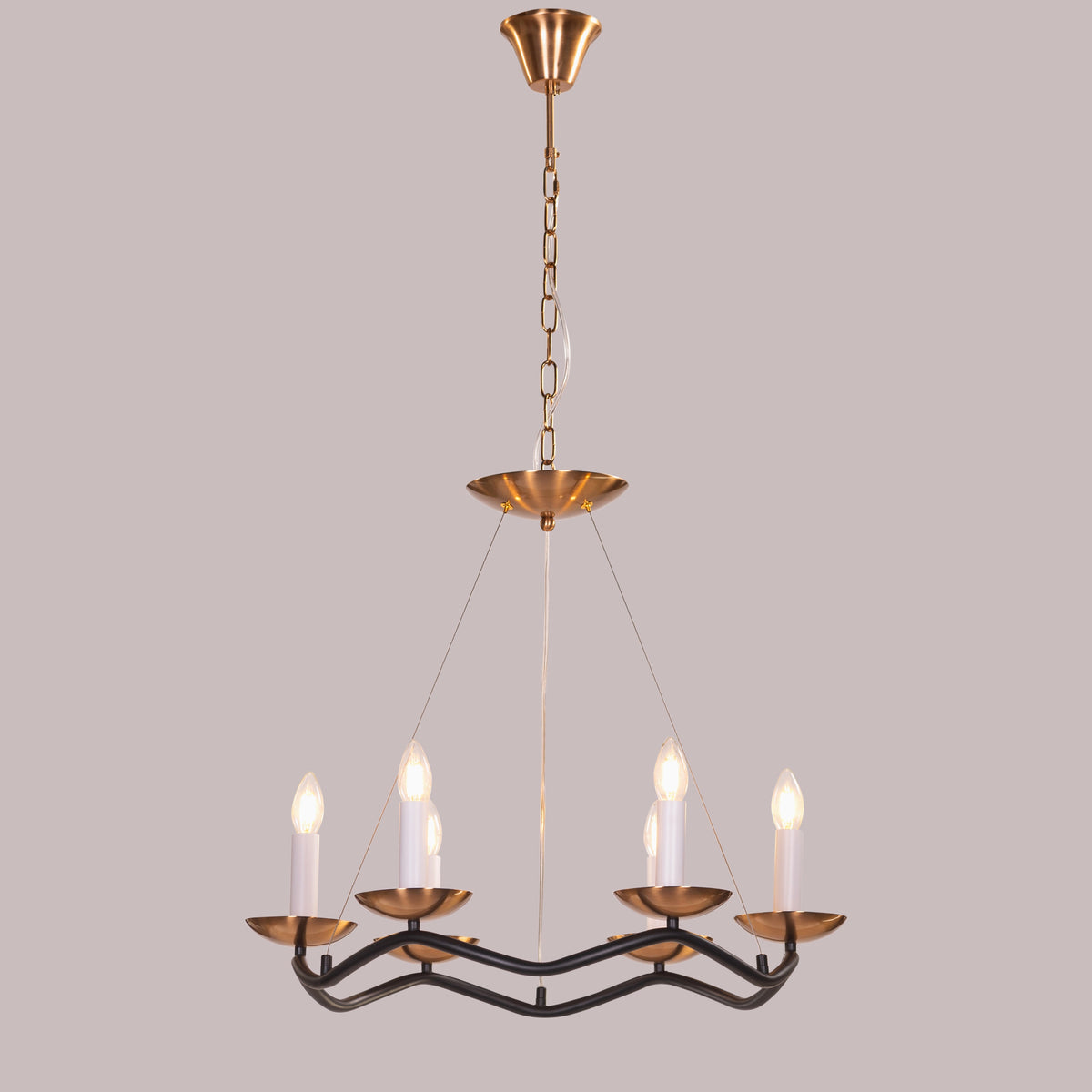 Win Without Trying (Medium, Black, Gold) Chandelier