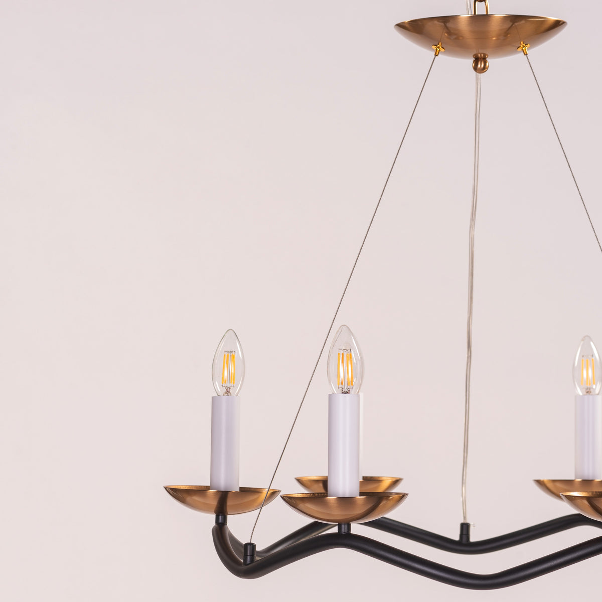 Win Without Trying (Medium, Black, Gold) Chandelier