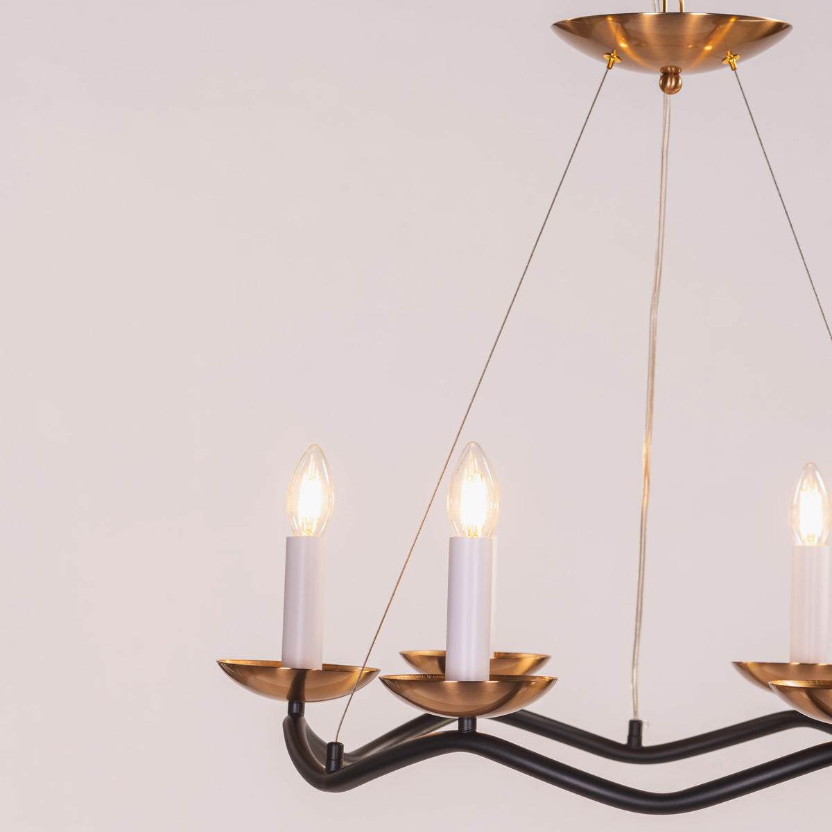 Win Without Trying (Medium, Black, Gold) Chandelier