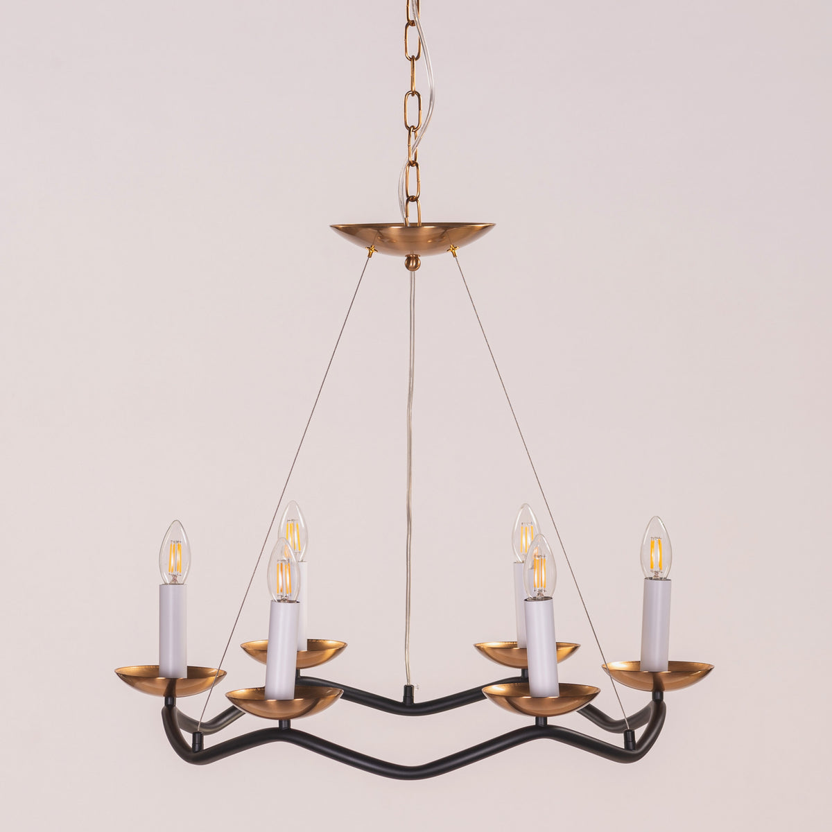 Win Without Trying (Medium, Black, Gold) Chandelier