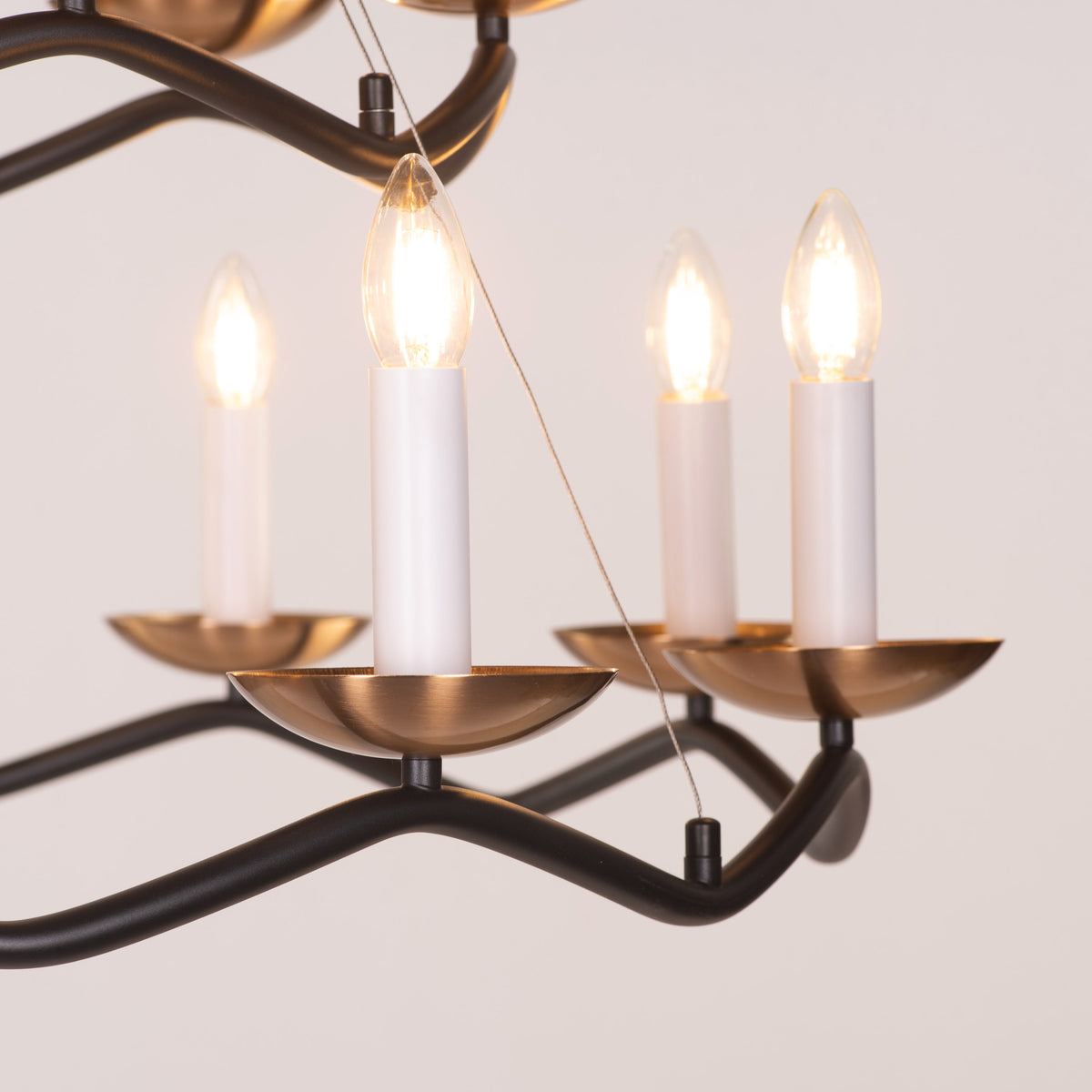 Win Without Trying (Large, Black, Gold) Chandelier