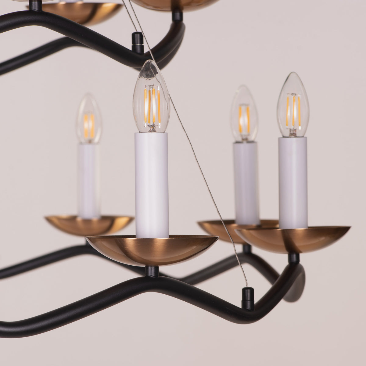 Win Without Trying (Large, Black, Gold) Chandelier