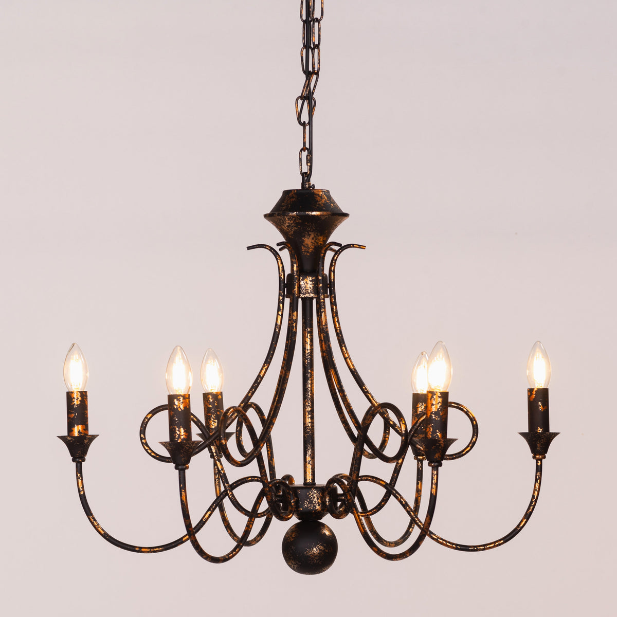 Ruins Of Us (Medium, Black, Antique Gold) Chandelier