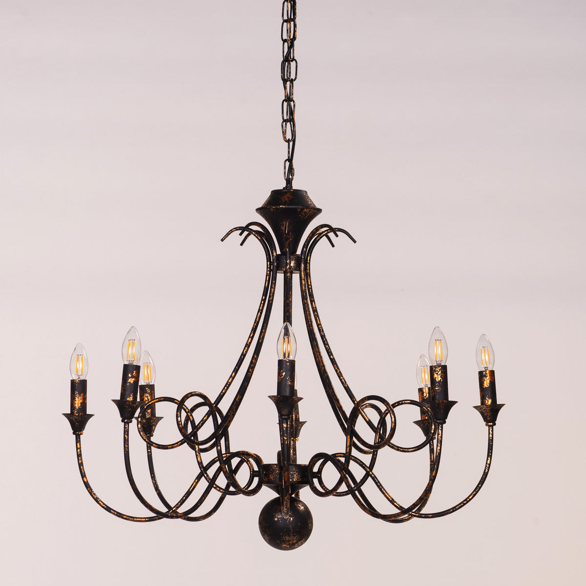Ruins Of Us (Large, Black, Antique Gold) Chandelier