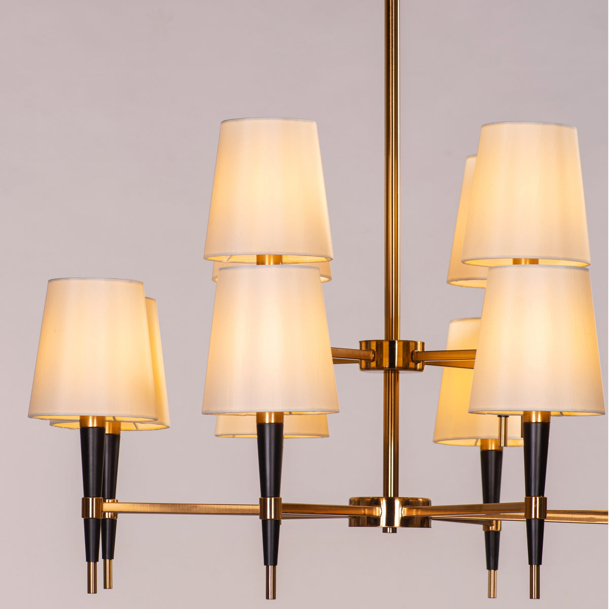 See The Unseen (Black, Gold) Fabric Chandelier