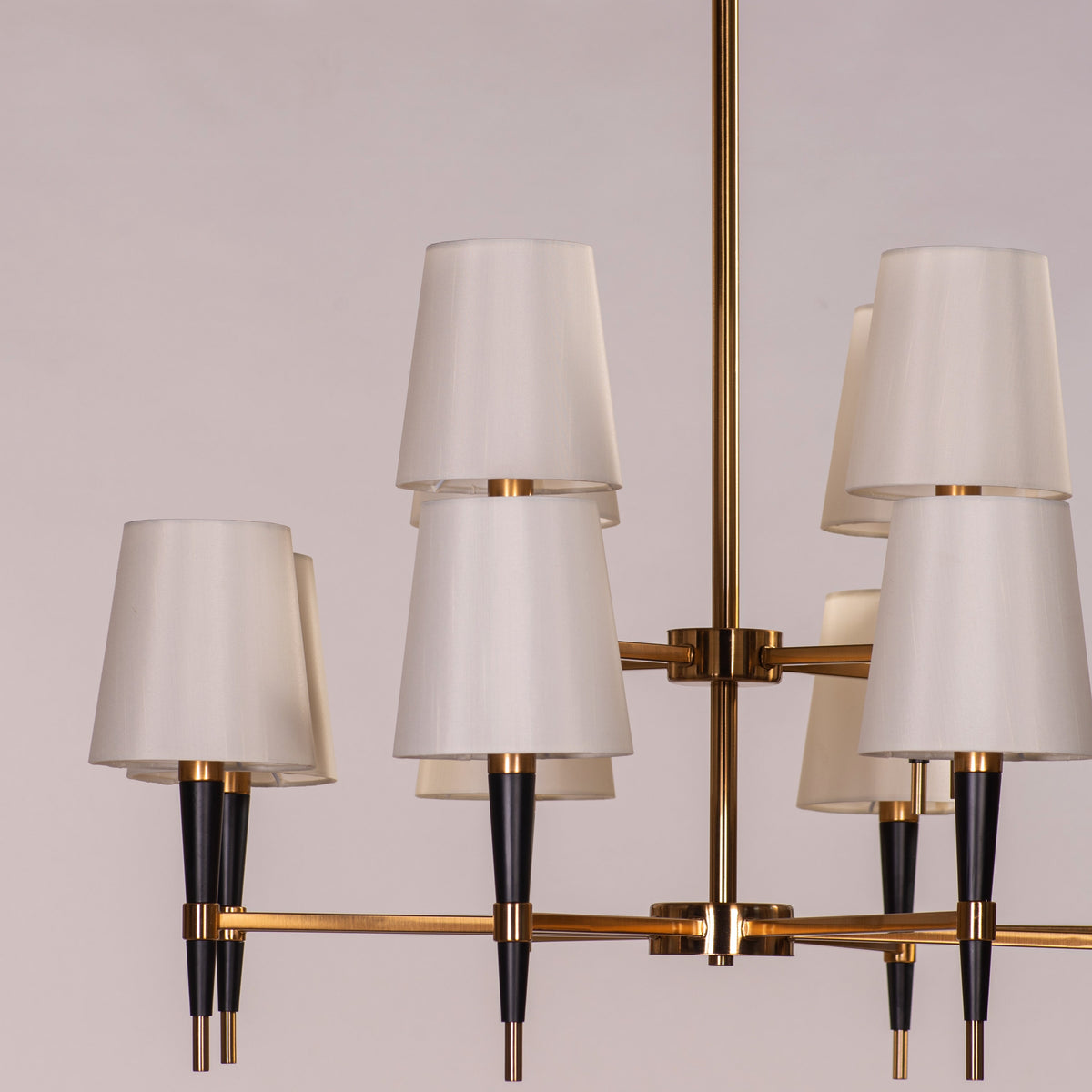 See The Unseen (Black, Gold) Fabric Chandelier