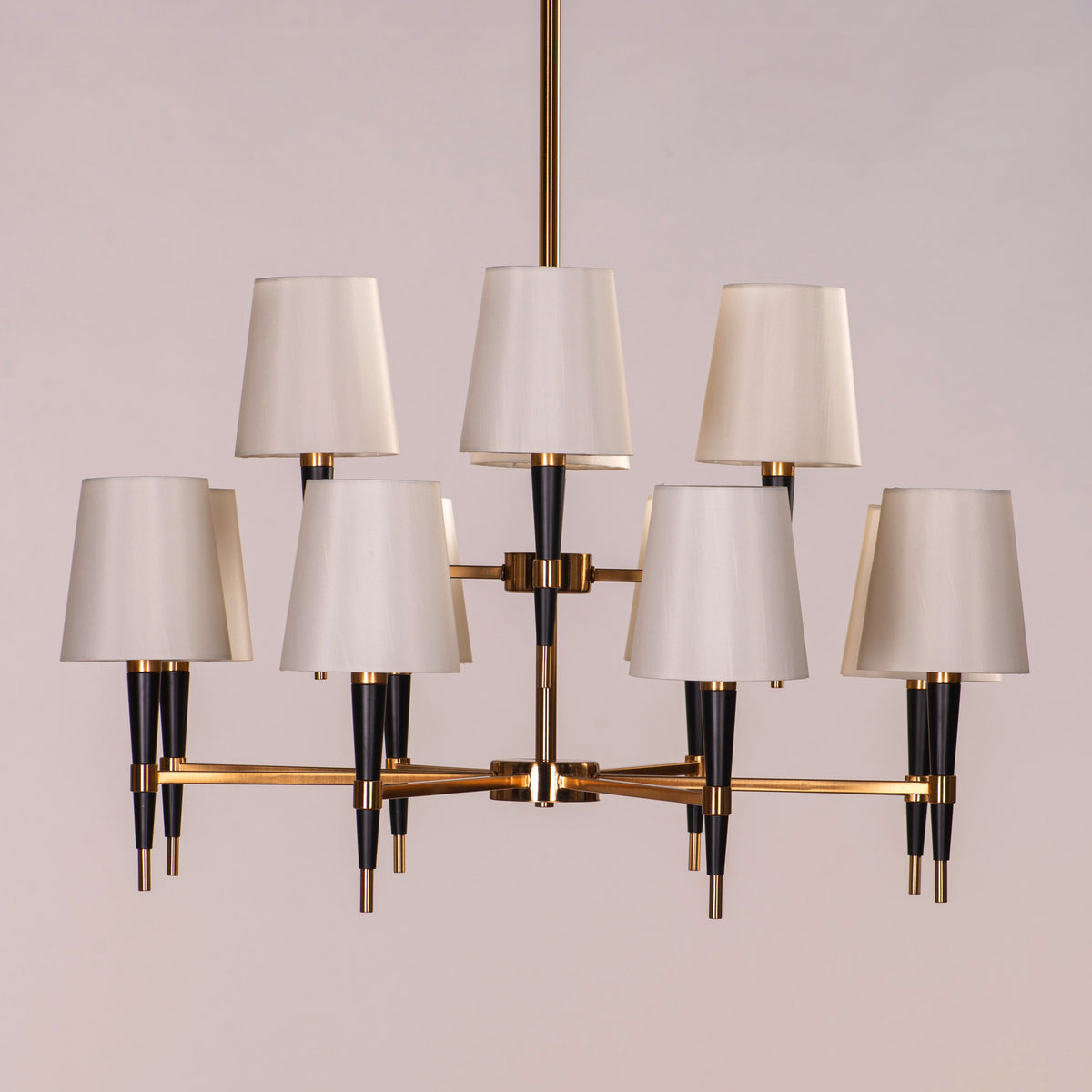 See The Unseen (Black, Gold) Fabric Chandelier
