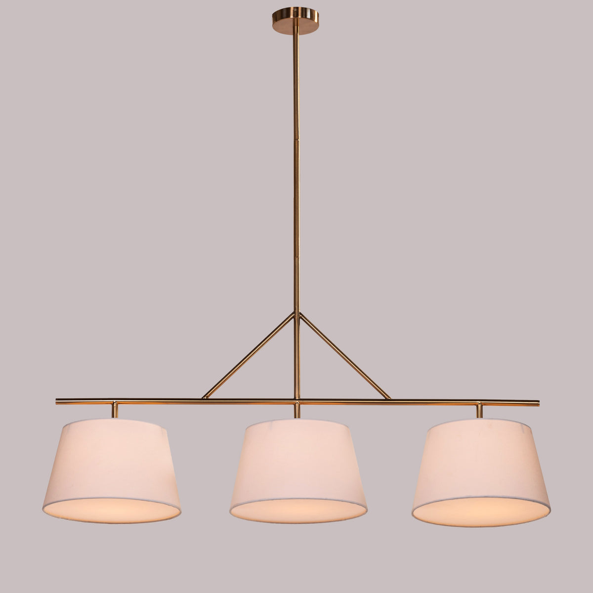 Swiss Bliss (Gold, Off-White) Fabric Chandelier