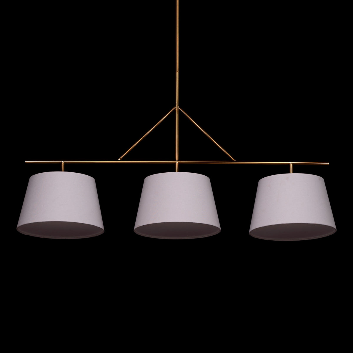 Swiss Bliss (Gold, Off-White) Fabric Chandelier