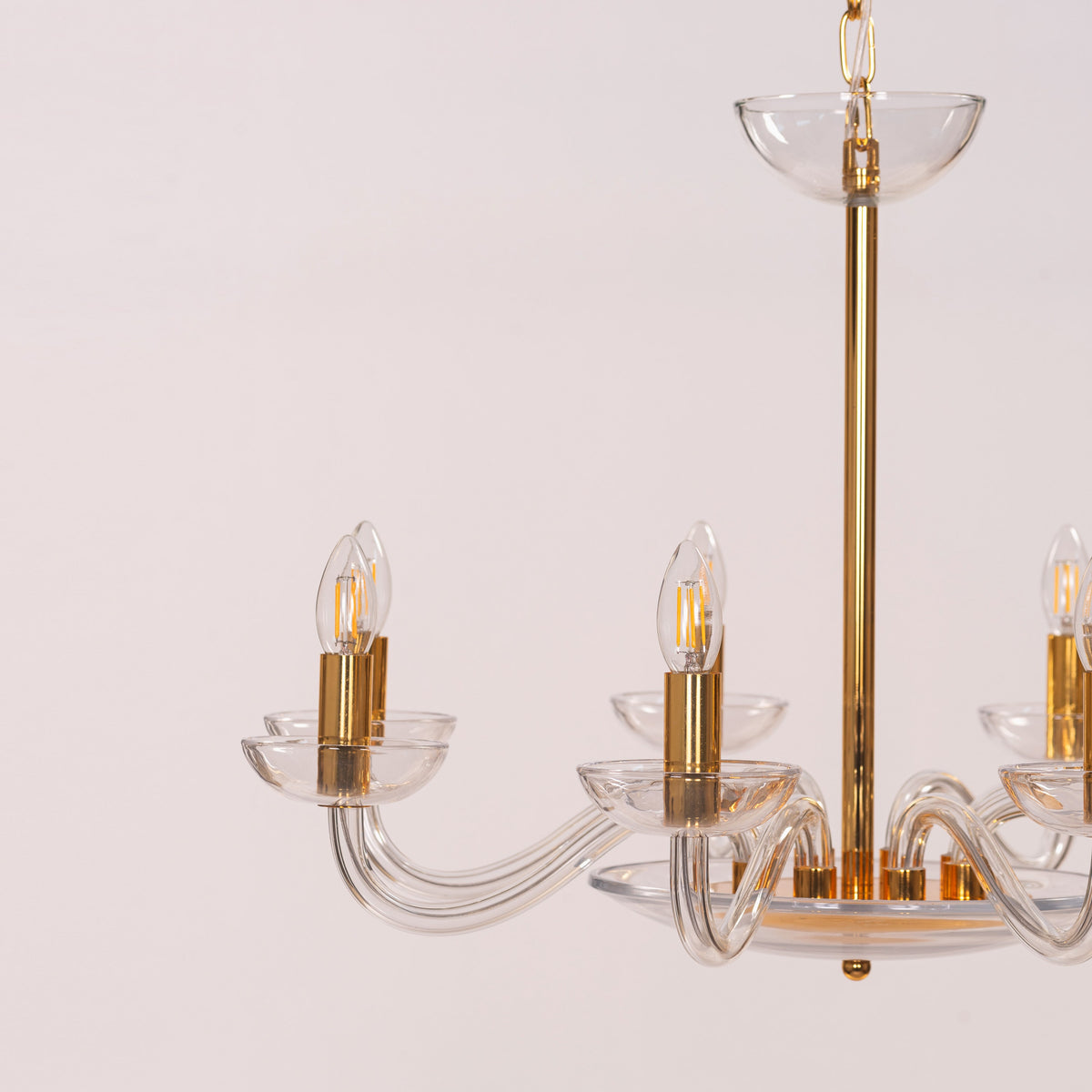 Be The Story (Medium, Gold) Clear Glass Chandelier