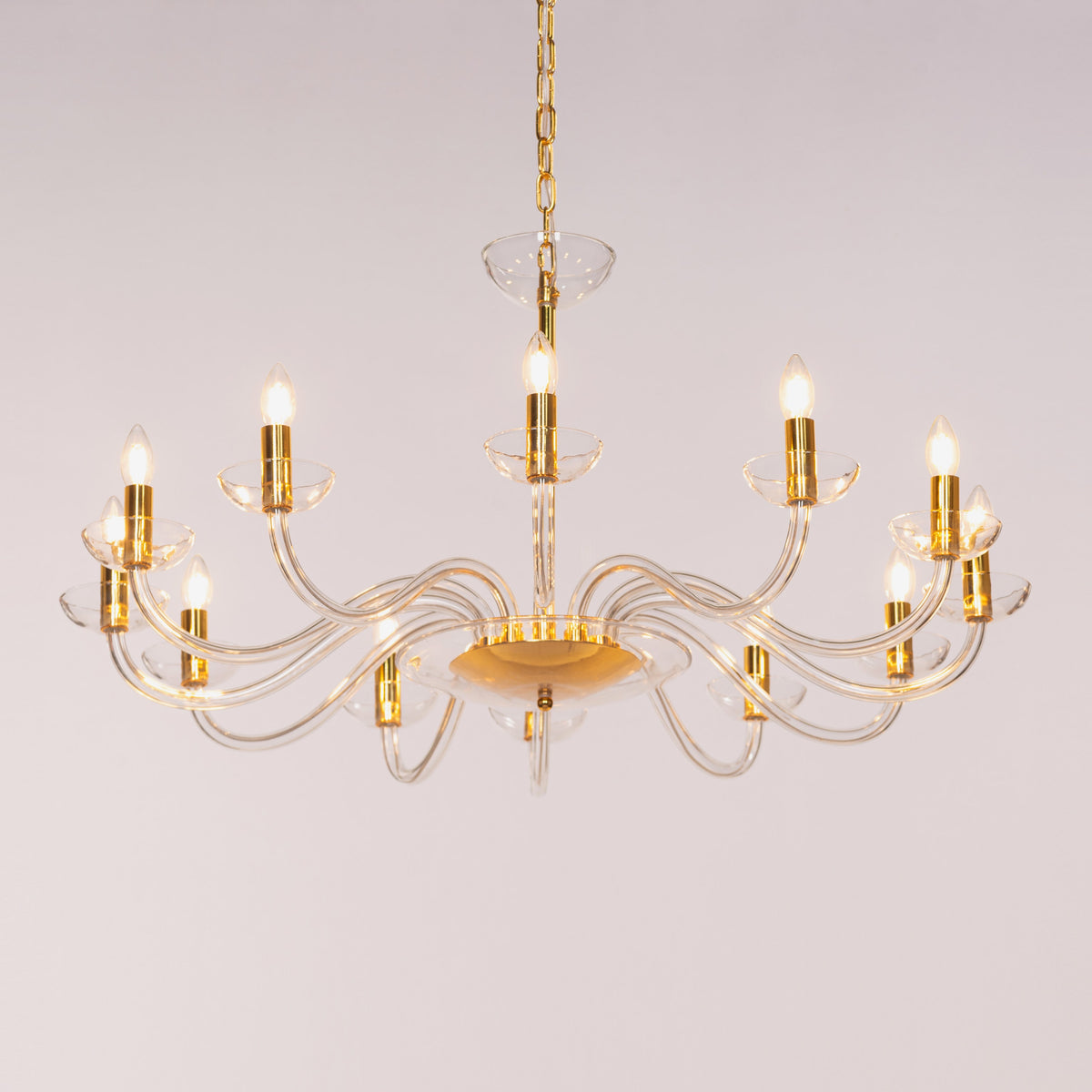 Be The Story (Large, Gold) Clear Glass Chandelier