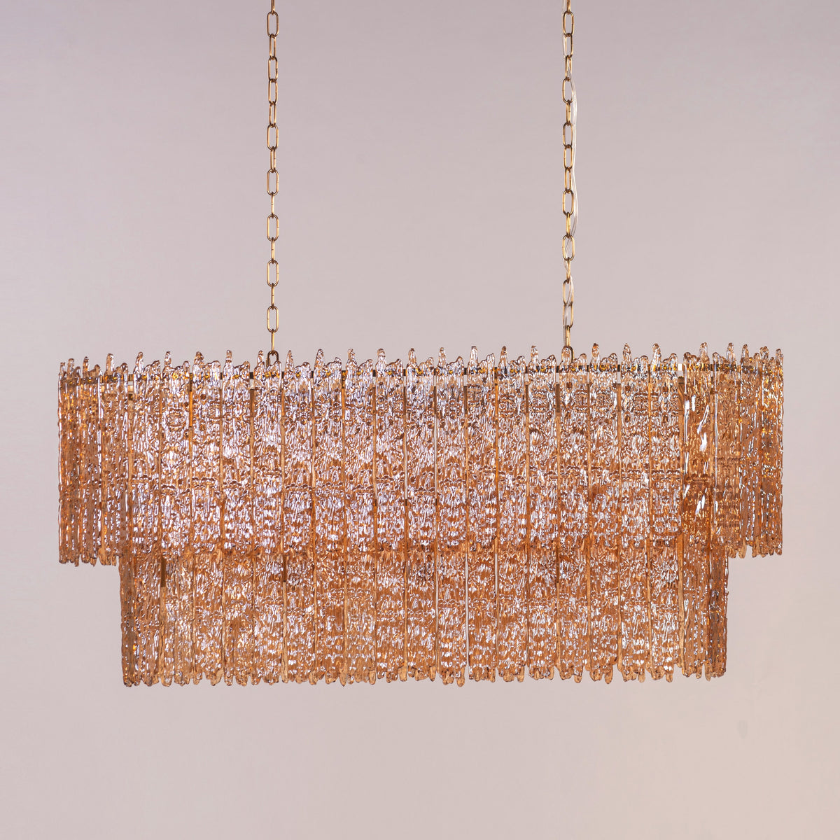 Sweeping Changes (Gold, Oval, Molten Wax-Styled) Crystal Chandelier