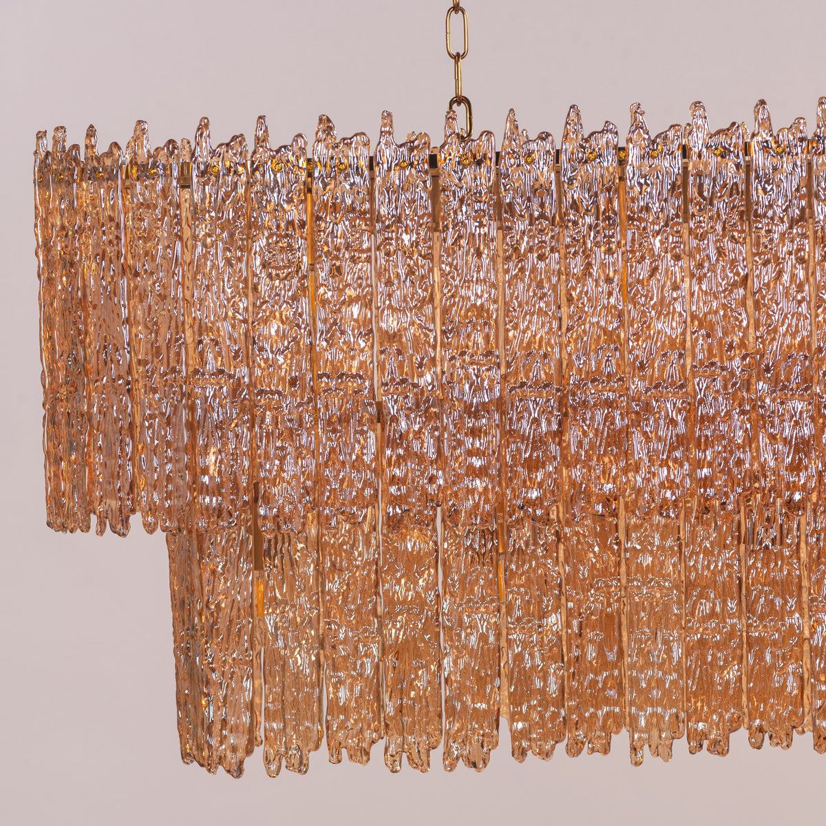 Sweeping Changes (Gold, Oval, Molten Wax-Styled) Crystal Chandelier