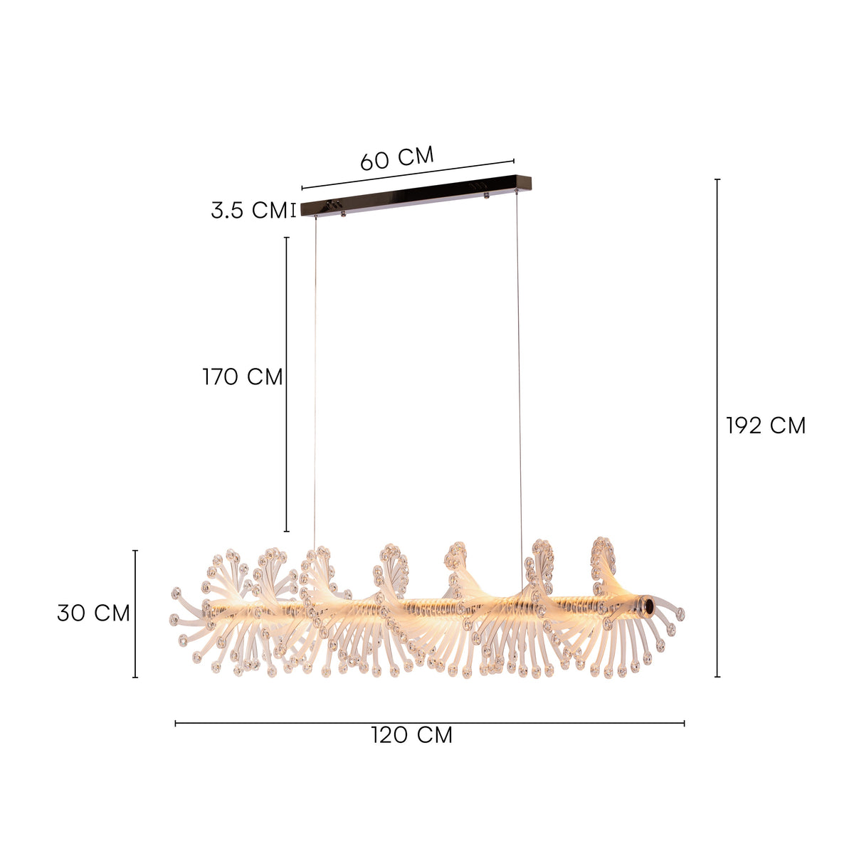 Tribe Has Spoken (Chrome/White) Chandelier