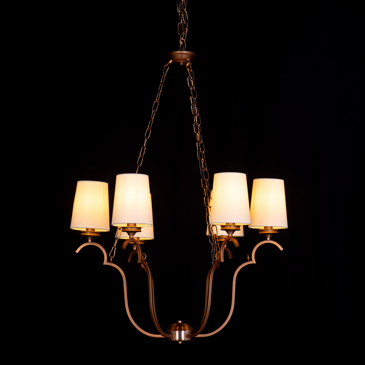 Gloriana (Bronze, White) Metal Chandelier