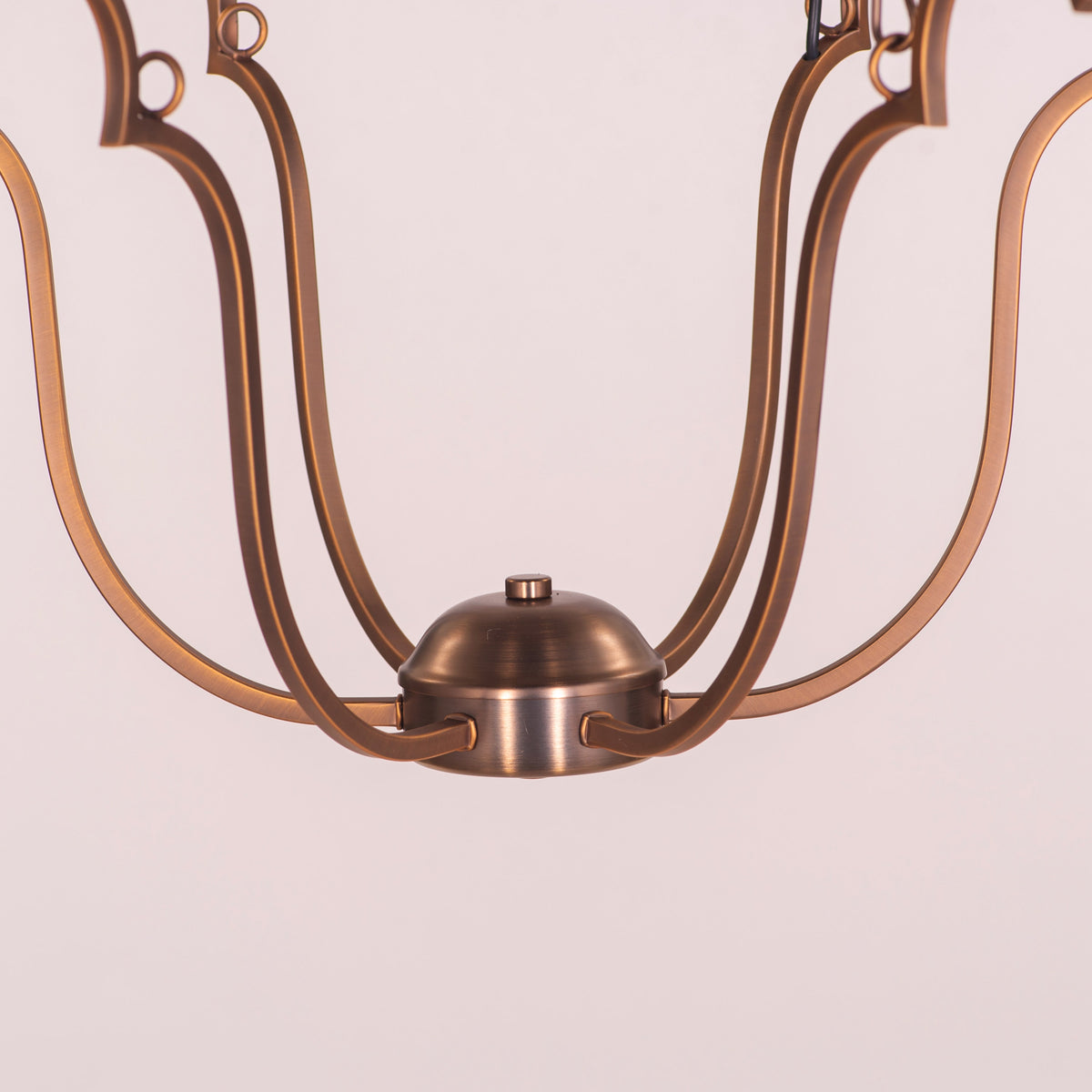 Gloriana (Bronze, White) Metal Chandelier