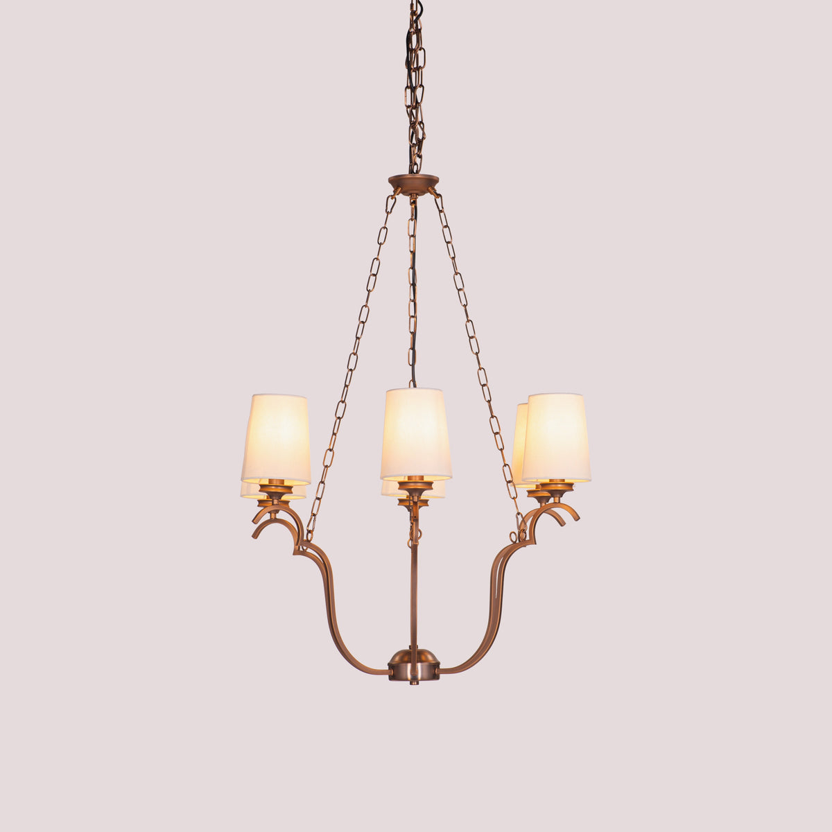Gloriana (Bronze, White) Metal Chandelier