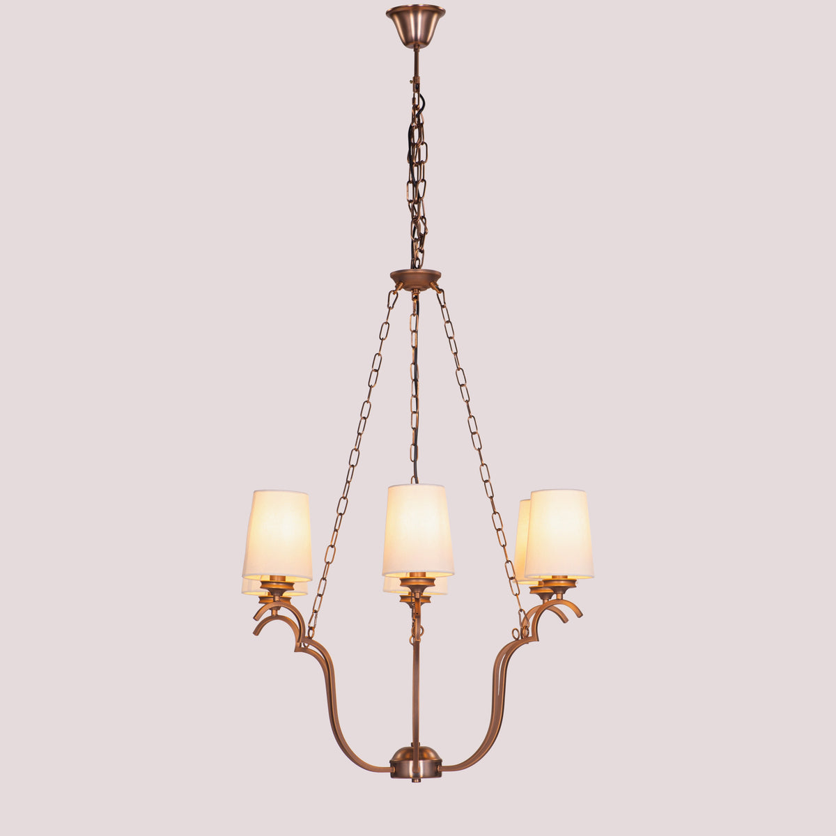 Gloriana (Bronze, White) Metal Chandelier
