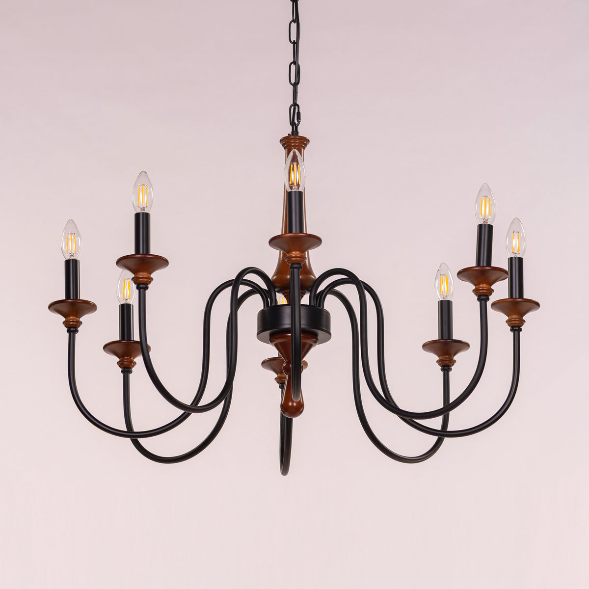 King's Way (Large, Brown) Wooden Chandelier