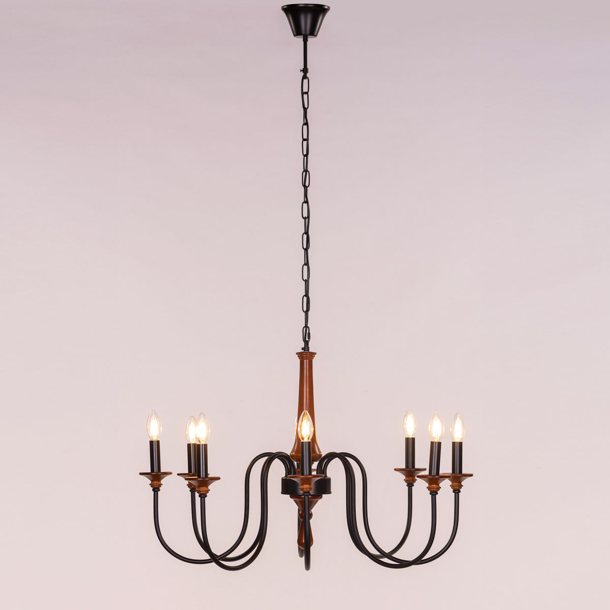 King's Way (Large, Brown) Wooden Chandelier