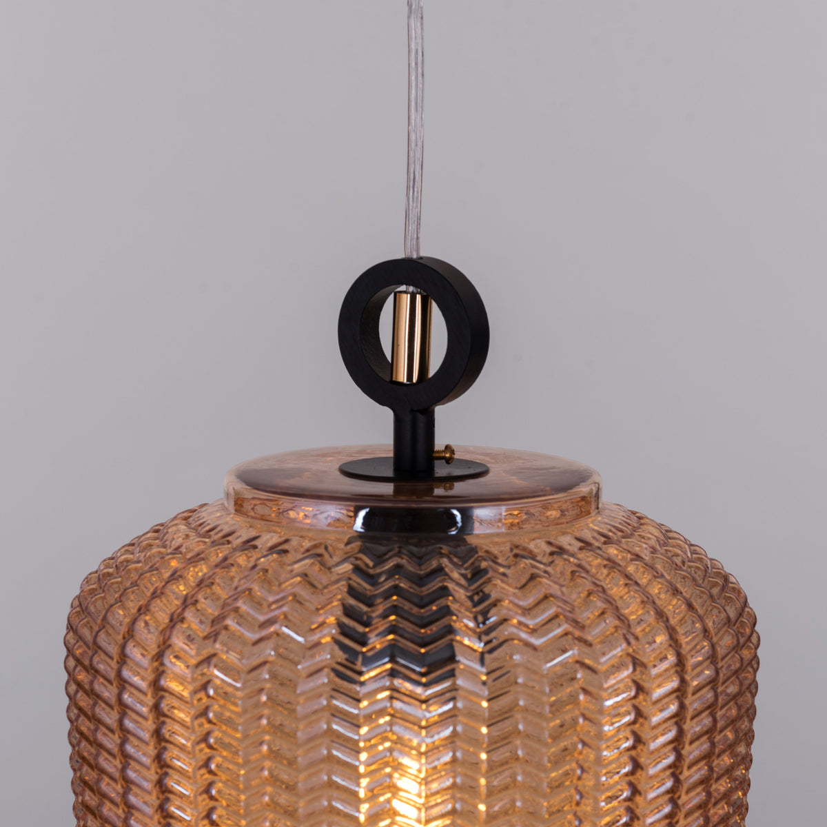 Forget Me Not (Amber) Textured Glass Pendant Light