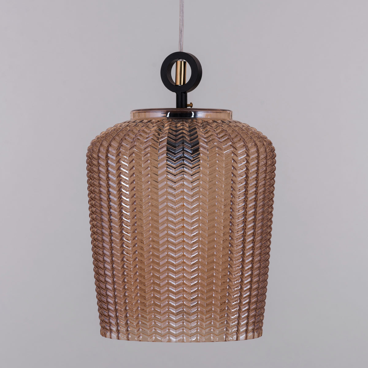 Forget Me Not (Amber) Textured Glass Pendant Light