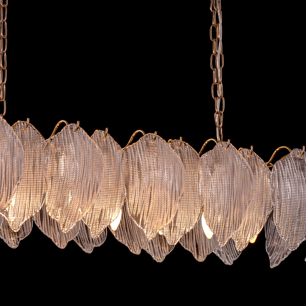 Snow Angel (Large, Gold) Glass Chandelier