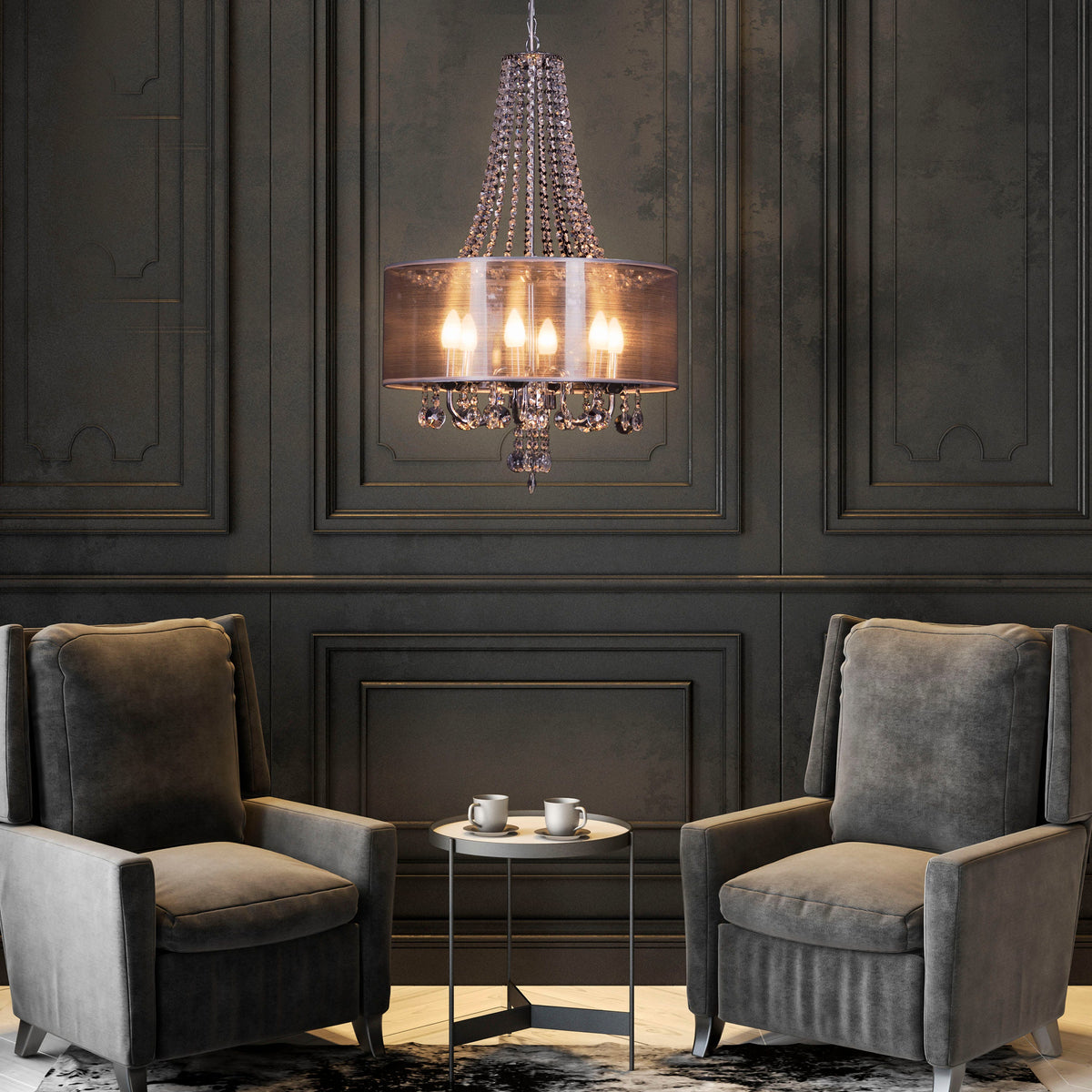 So In Love (Small, Chrome) Crystal Chandelier