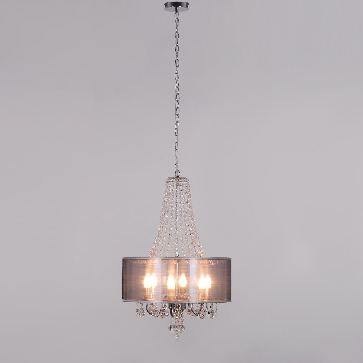 So In Love (Small, Chrome) Crystal Chandelier