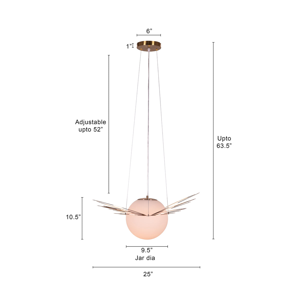 Golden Snitch (Gold, Smart LED) Pendant Light