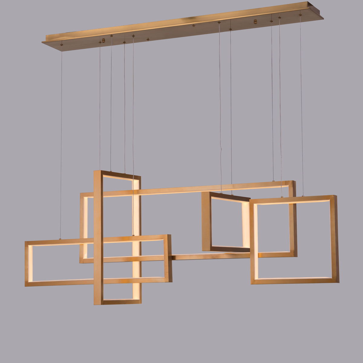 Three Day Weekend (Large, Gold, 3 Color Dimmable LED With Remote Control) Chandelier