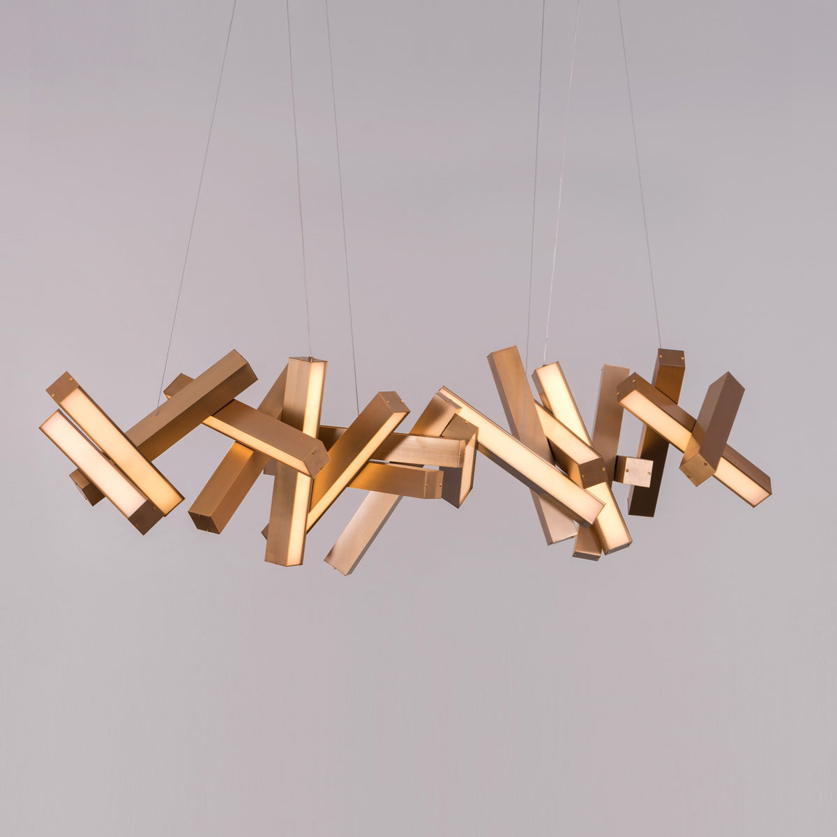 Glow Miles (Large, Gold, Dimmable LED with Remote Control) Chandelier