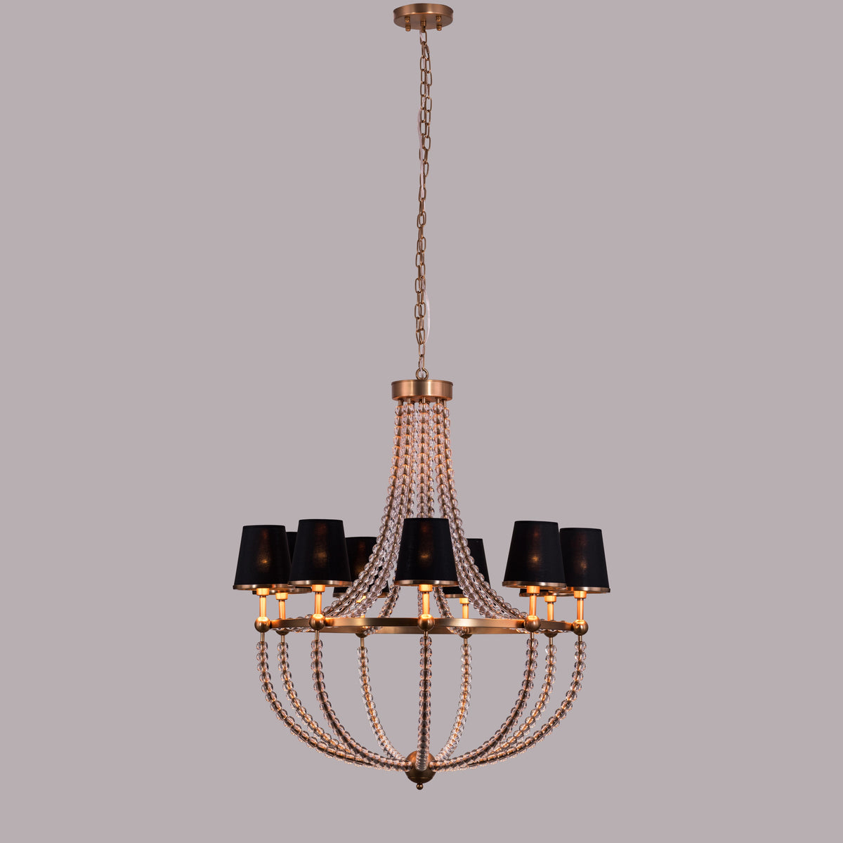 King's Gambit (Large, Gold) Crystal Chandelier