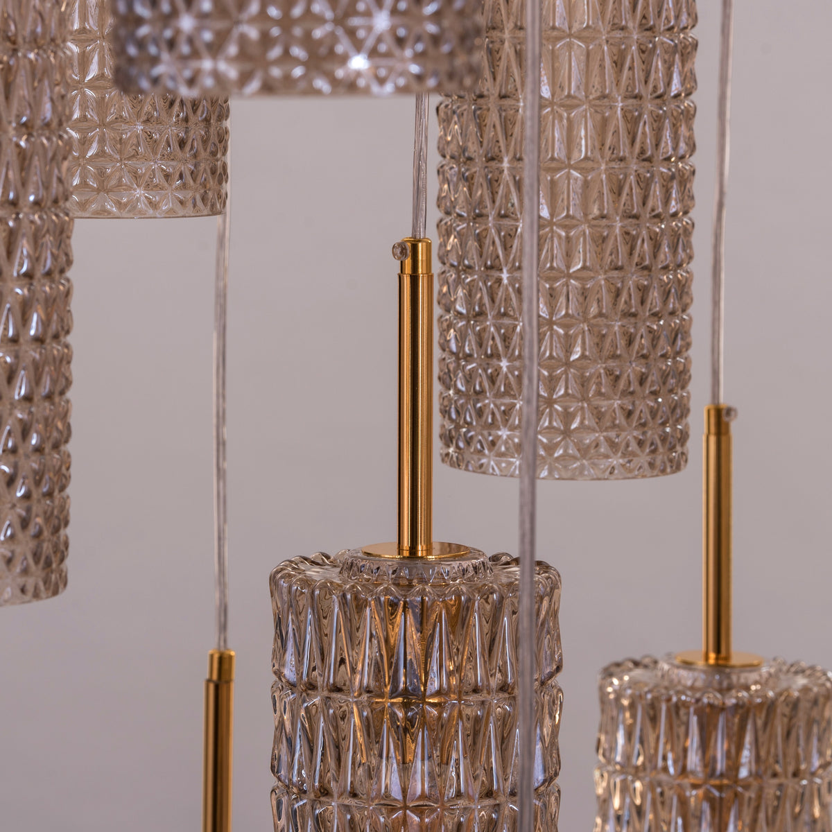 Let It Snow (Large, Gold) Champagne Glass Double Height Chandelier