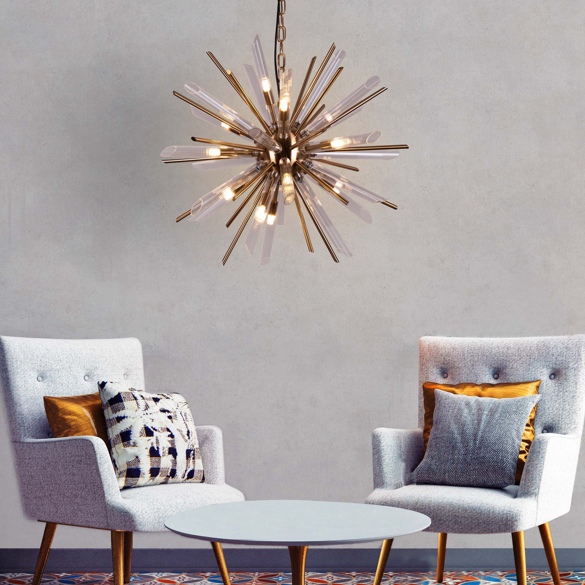 Dance Off Grand (Medium, Gold) Glass Tube Chandelier