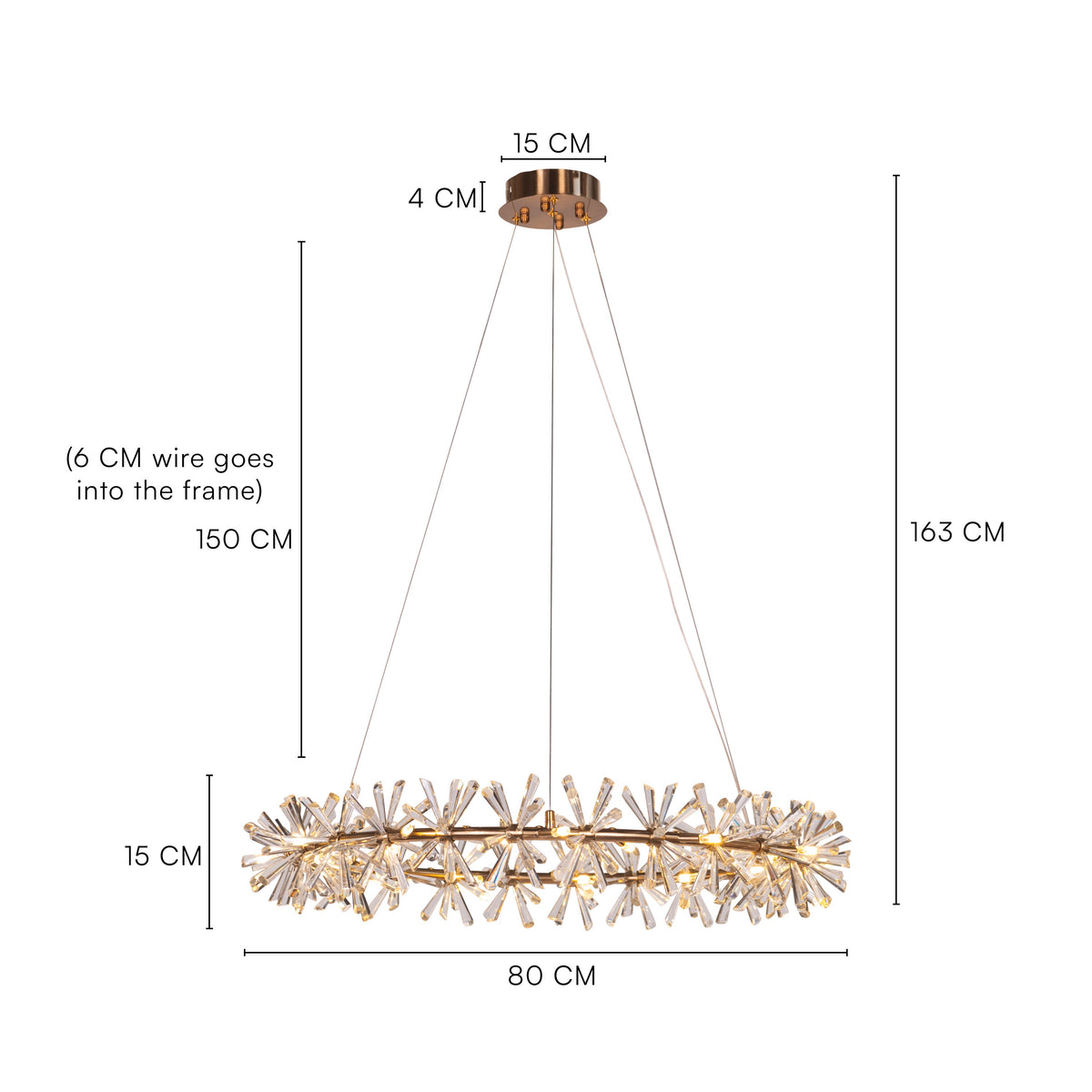 See Me In A Crown (Large, Gold) Crystal Chandelier