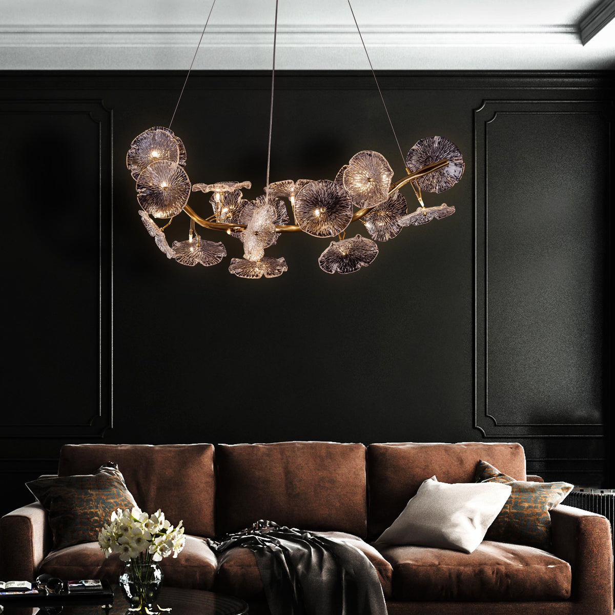 Written In The Stars (Small, Matte Gold) Tree Branch Chandelier