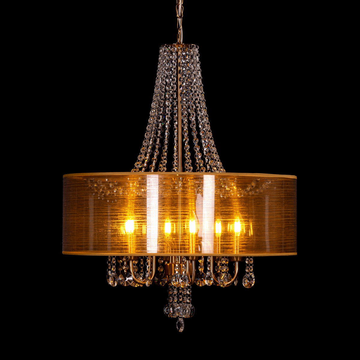 So In Love (Medium, Gold) Crystal Chandelier
