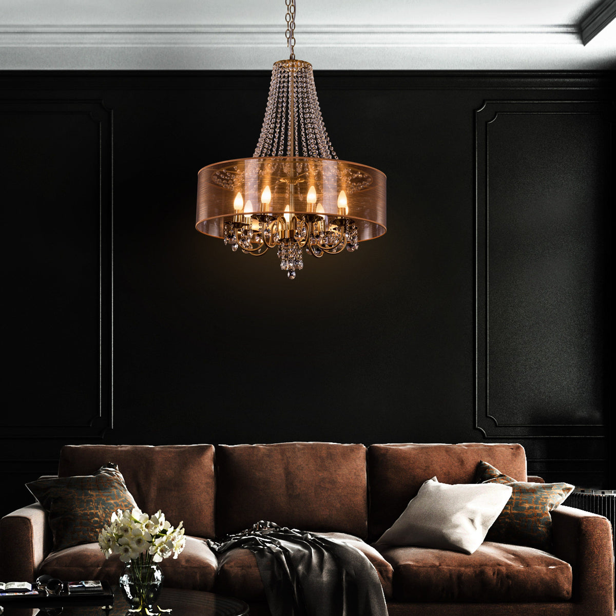 So In Love (Large, Gold) Crystal Chandelier