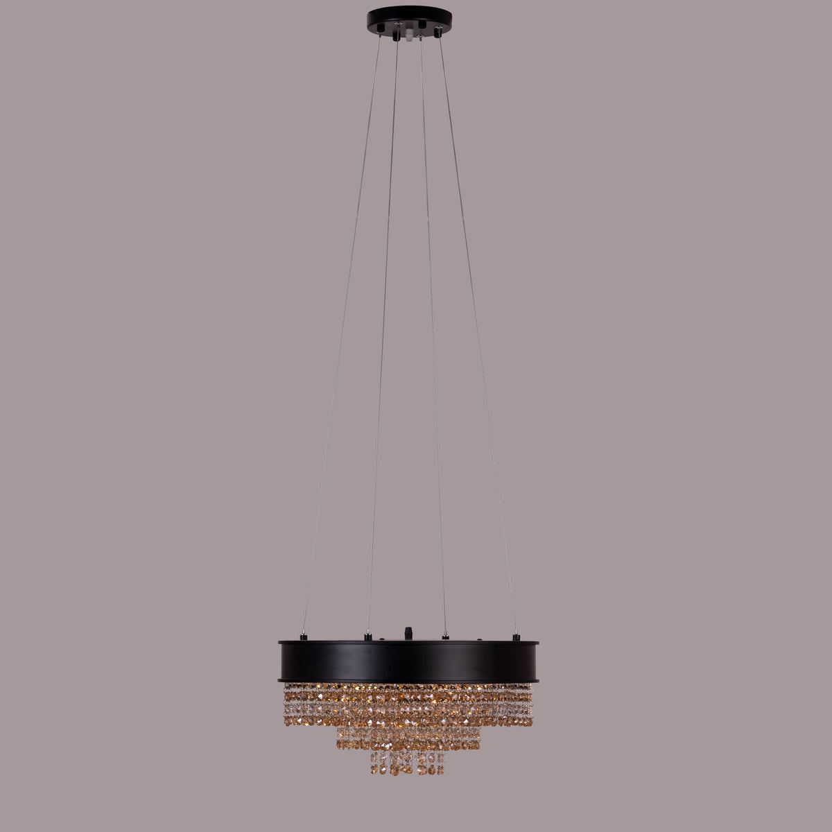 Black Tie (Small, Gold) Crystal Chandelier