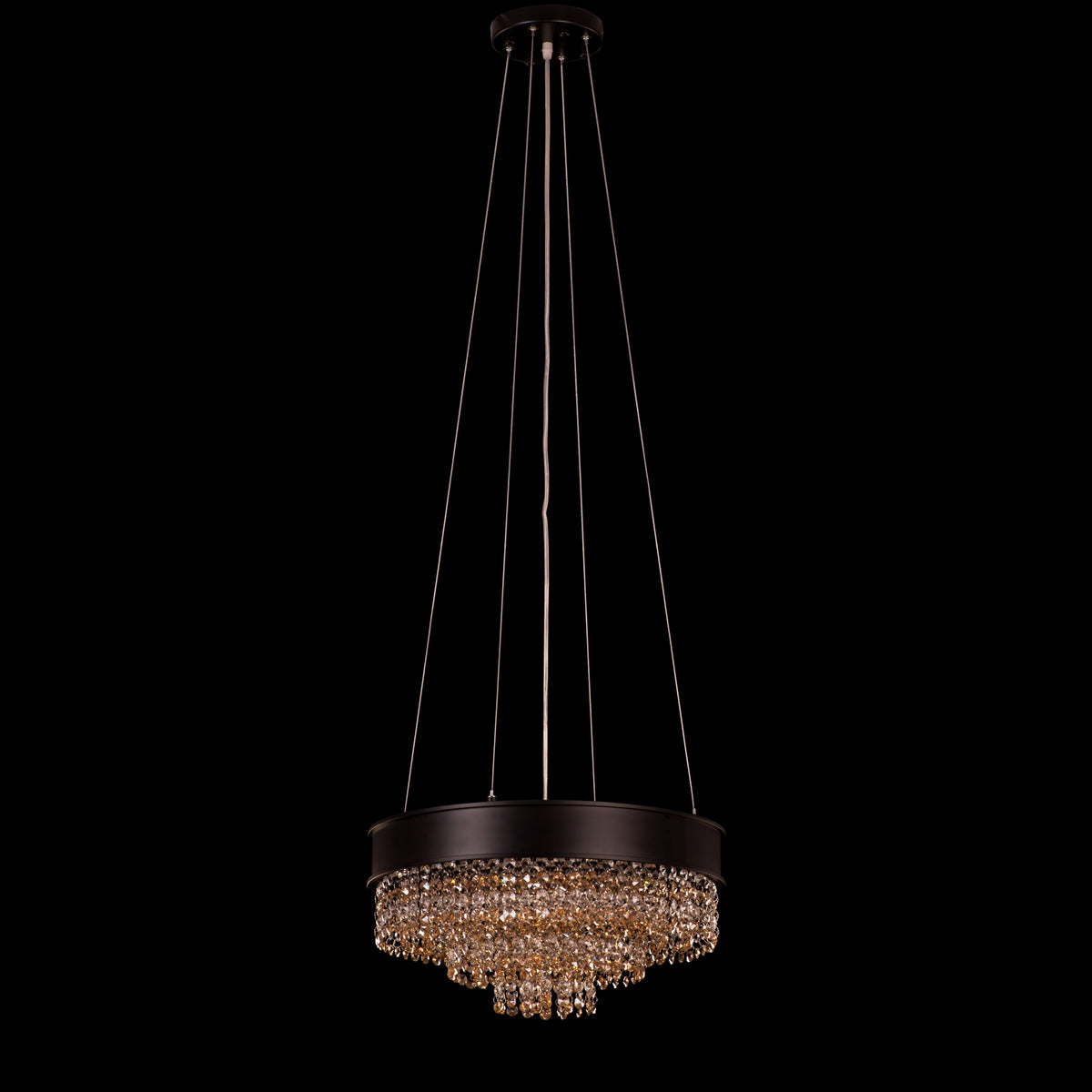 Black Tie (Small, Gold) Crystal Chandelier