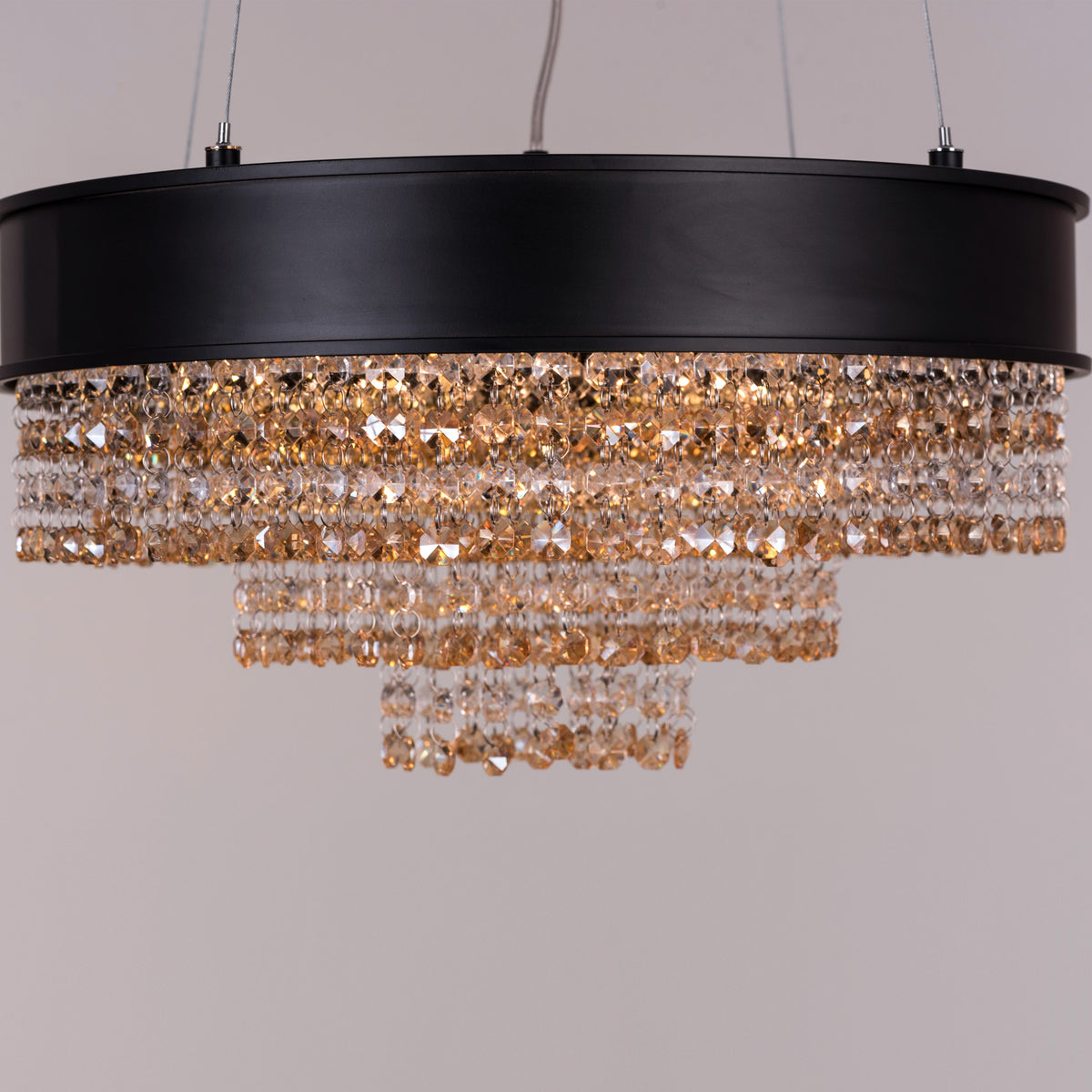 Black Tie (Small, Gold) Crystal Chandelier